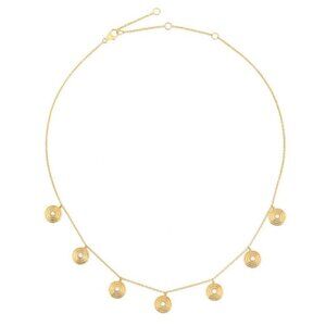 Pearl Radiance 14K (or 18k upon request) Yellow Gold Diamond Station Necklace